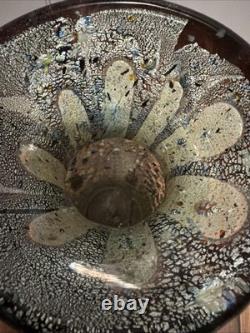 10.5 Vintage Murano Tutti Frutti Glass Vase AVEM Style Hand Blown Amphora Italy