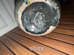 10.5 Vintage Murano Tutti Frutti Glass Vase AVEM Style Hand Blown Amphora Italy