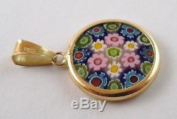 100% Genuine Vintage 18ct Solid Yellow Gold Murano Glass pendant
