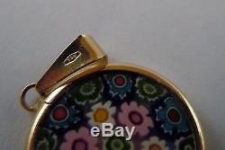 100% Genuine Vintage 18ct Solid Yellow Gold Murano Glass pendant