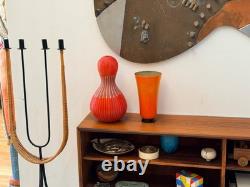 14 Salviati Asti Signed Murano Italian Studio Art Glass Zucca Vase Vtg Mcm