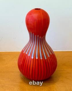 14 Salviati Asti Signed Murano Italian Studio Art Glass Zucca Vase Vtg Mcm