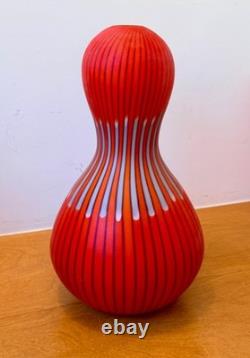 14 Salviati Asti Signed Murano Italian Studio Art Glass Zucca Vase Vtg Mcm