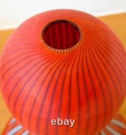 14 Salviati Asti Signed Murano Italian Studio Art Glass Zucca Vase Vtg Mcm
