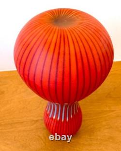 14 Salviati Asti Signed Murano Italian Studio Art Glass Zucca Vase Vtg Mcm