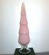 17 VINTAGE 4 Four Tier Pink Tree on Pedestal Murano MCM Art Glass Statue