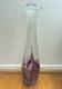 1950 Vintage Abstract Murano Pulegoso Red Blue Feathered Glass Vase 14.25 Sign