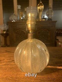 1950s MURANO ARCHIMEDE SEGUSO BULLICANTE BUBBLE GLASS LAMP, GOLD LEAF VINTAGE