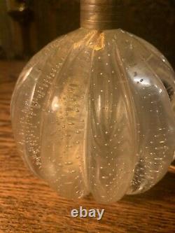 1950s MURANO ARCHIMEDE SEGUSO BULLICANTE BUBBLE GLASS LAMP, GOLD LEAF VINTAGE
