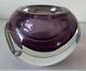 1960s Vintage Murano style rich violet purple glass decorative bowl 3H 4.5W