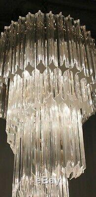 1970's VINTAGE CAMER MURANO GLASS VENINI CHANDELIER 80 crystals