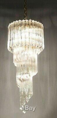 1970's VINTAGE CAMER MURANO GLASS VENINI CHANDELIER 80 crystals