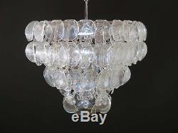 1970s Huge Italian Murano Vintage chandelier 96 glass Vistosi style