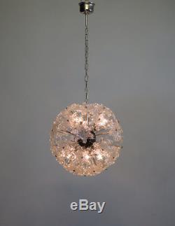 1970s Sputnik Italian Vintage Murano glass chandelier iridescent glasses