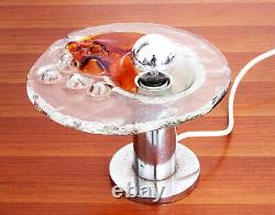 1970s Table Lamp Toni Zuccheri Venini Amber Murano Glass Vintage Design Italian