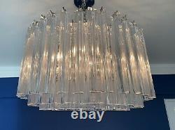 1970s Vintage Mid Century Murano Camer Venini Chandeliers 3 Identical Pieces