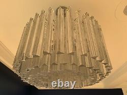 1970s Vintage Mid Century Murano Camer Venini Chandeliers 3 Identical Pieces