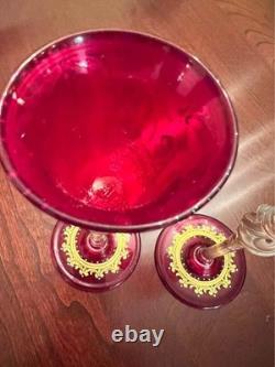 2 Vintage Venetian Murano Glasses