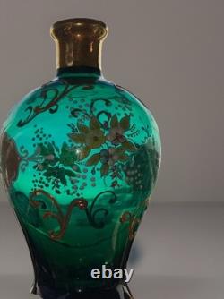 24k gold Murano Italian Art Glass Vase Hand Made Decor Vintage