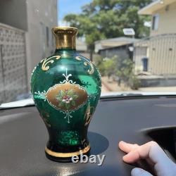 24k gold Murano Italian Art Glass Vase Hand Made Decor Vintage