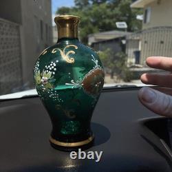 24k gold Murano Italian Art Glass Vase Hand Made Decor Vintage
