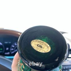 24k gold Murano Italian Art Glass Vase Hand Made Decor Vintage