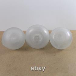 3pc Vintage Murano Scavo Glass Fruit 2 Apples 1 Pear VGC Italy