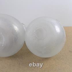 3pc Vintage Murano Scavo Glass Fruit 2 Apples 1 Pear VGC Italy