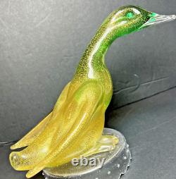 5 1/2 Murano Glass Duck Figurine Vtg Flavio Poli Bullicante Archimede Seguso