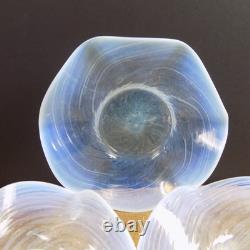 5 Vintage Murano Glass French Opalescent Swirl 5.25 Bowls Blown Italy
