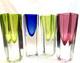 60's 4pc Vintage Murano Sommerso MCM Shot Glasses k Italy Venice, See Pics