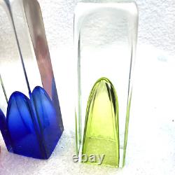 60's 4pc Vintage Murano Sommerso MCM Shot Glasses k Italy Venice, See Pics