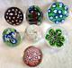 7 Lot Gorgeous Vintage Handblown Murano Glass Paperweights Eggs/Rounds/Flattened