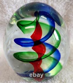 7 Lot Gorgeous Vintage Handblown Murano Glass Paperweights Eggs/Rounds/Flattened