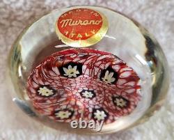 7 Lot Gorgeous Vintage Handblown Murano Glass Paperweights Eggs/Rounds/Flattened