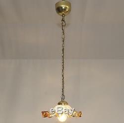 70er Murano Deckenlampe Pendelleuchte Glasschirm Pendant 1 Light Glass Vintage