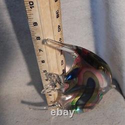 8 Vintage Murano Sommerso Angel FISH Tropical Art Glass Figure Sculpture