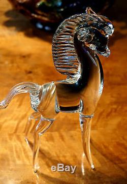 A Beautiful Vintage Archimede Seguso Murano Glass Horse