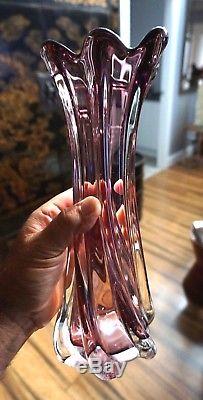 A Beautiful Vintage Murano Purple Glass Vase