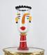 A MURANO Vase STYLE GLASS FIGURINE ABSTRACT Decor Art Bust Blown Italian Rare