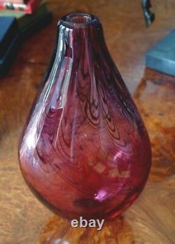A Stunning Vintage Large Murano Cranberry Glass Vase
