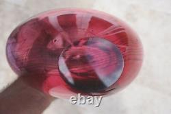 A Stunning Vintage Large Murano Cranberry Glass Vase