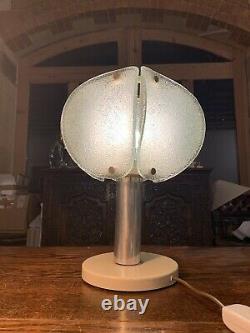 AKA Vintage Retro German Table Lamp From 1970s, Murano Glass, Mid-Century