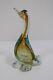 ALFREDO BARBINI Murano Glass Duck Goose Sommerso Art Glass Vintage 50s Italy