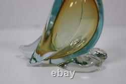 ALFREDO BARBINI Murano Glass Duck Goose Sommerso Art Glass Vintage 50s Italy