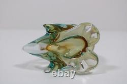 ALFREDO BARBINI Murano Glass Duck Goose Sommerso Art Glass Vintage 50s Italy