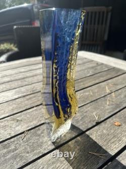 Alessandro Mandruzzato venetian Murano glass vase vintage estate 1960's 3