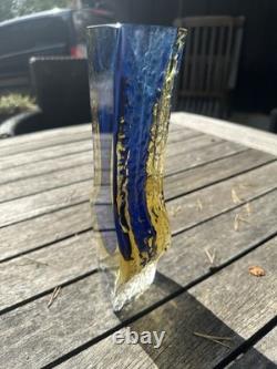 Alessandro Mandruzzato venetian Murano glass vase vintage estate 1960's 3
