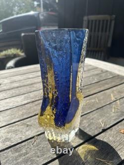 Alessandro Mandruzzato venetian Murano glass vase vintage estate 1960's 3