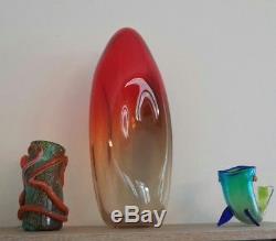 Alfredo Barbini Murano XXL Vintage Art glass Murano vase Design made in Italy